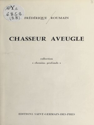 cover image of Chasseur aveugle